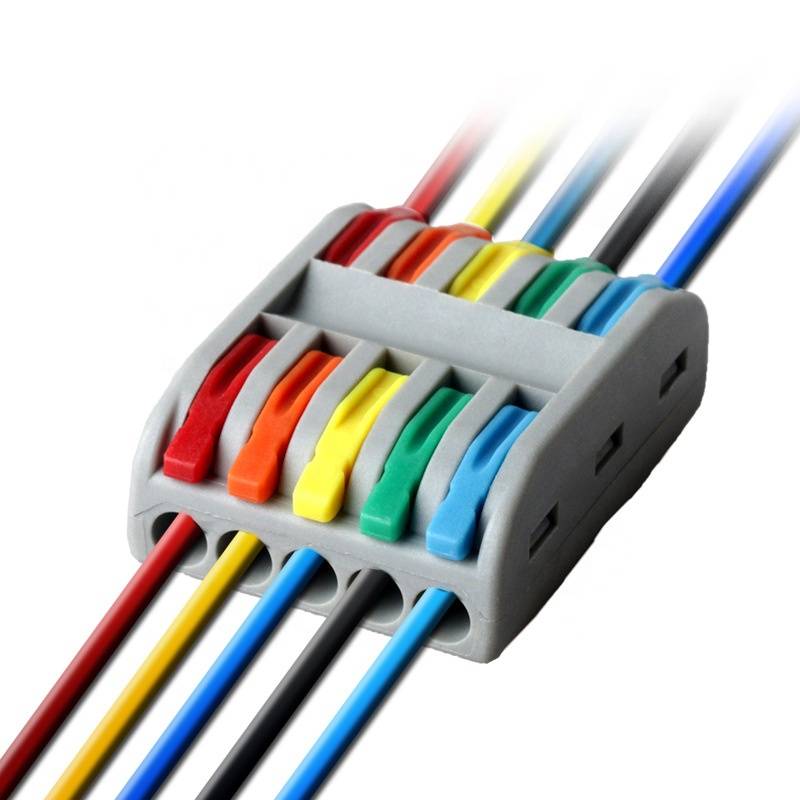 5 Pin Fast Wire Cable Connectors Universal Compact Conductor Spring Splicing Wiring Connector Push-in Terminal Block