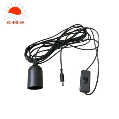 E27 electric lamp holder bulb socket base holder adapter 5521 DC power cable cord with 303 on/off switch